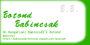 botond babincsak business card